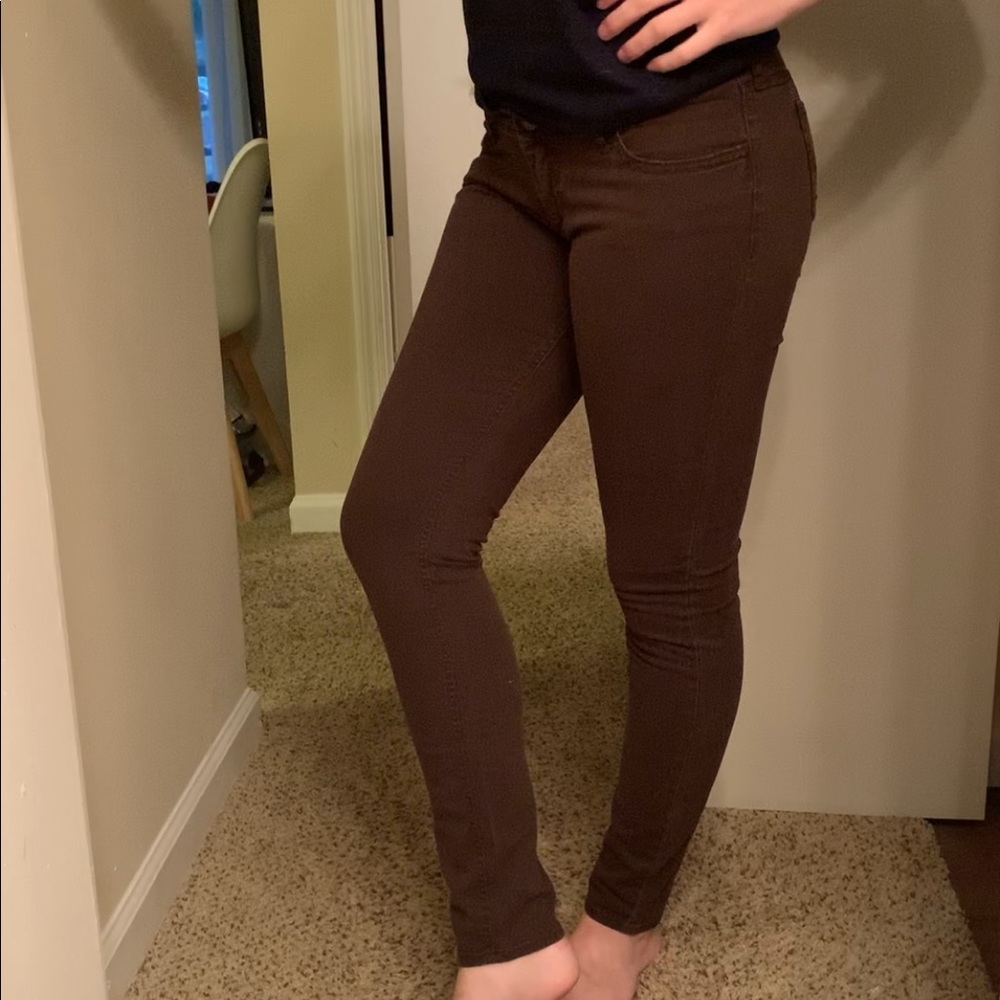 Brown skinny jeans